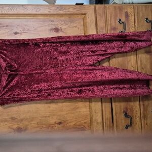Victoria's Secret Velvet Sleep Lounge Pants XS/S Crimson Red